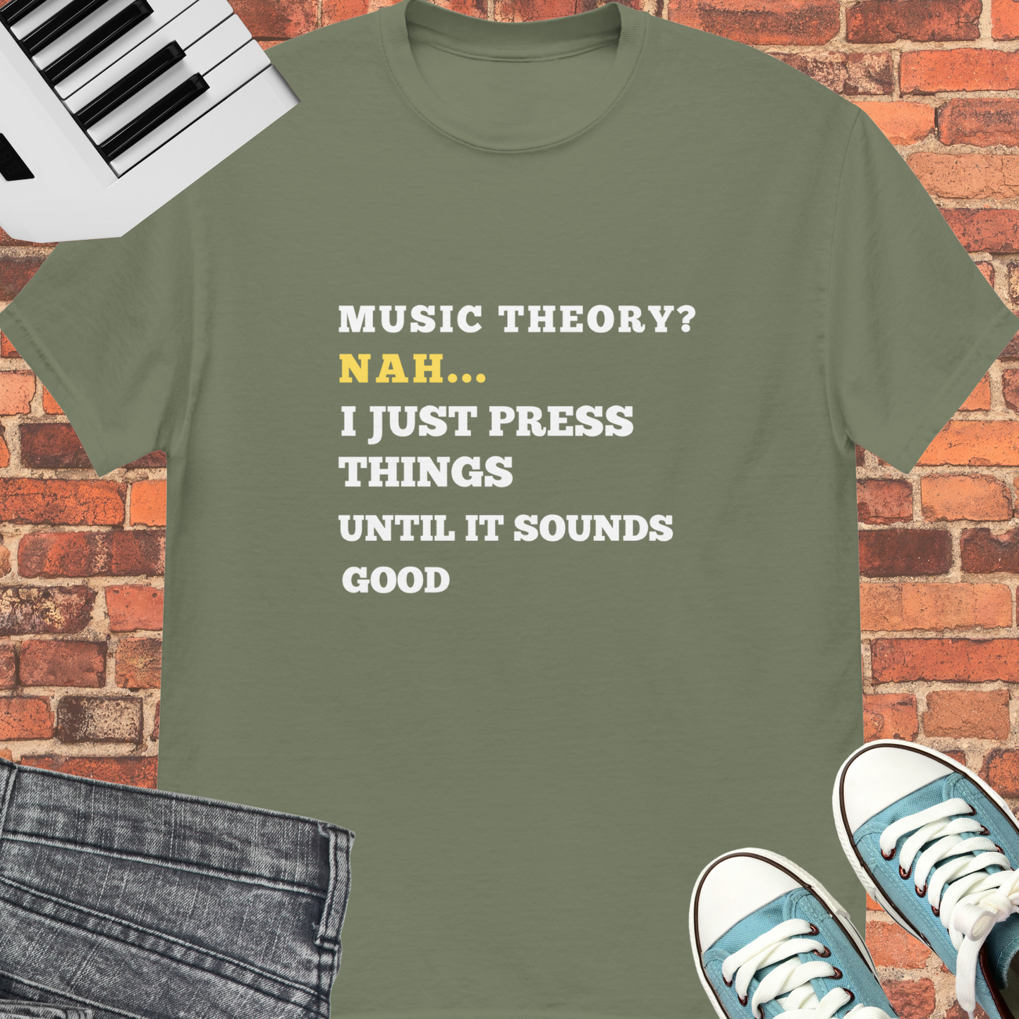 Music theory nah Unisex tee 2 || Happiness and Music Merch