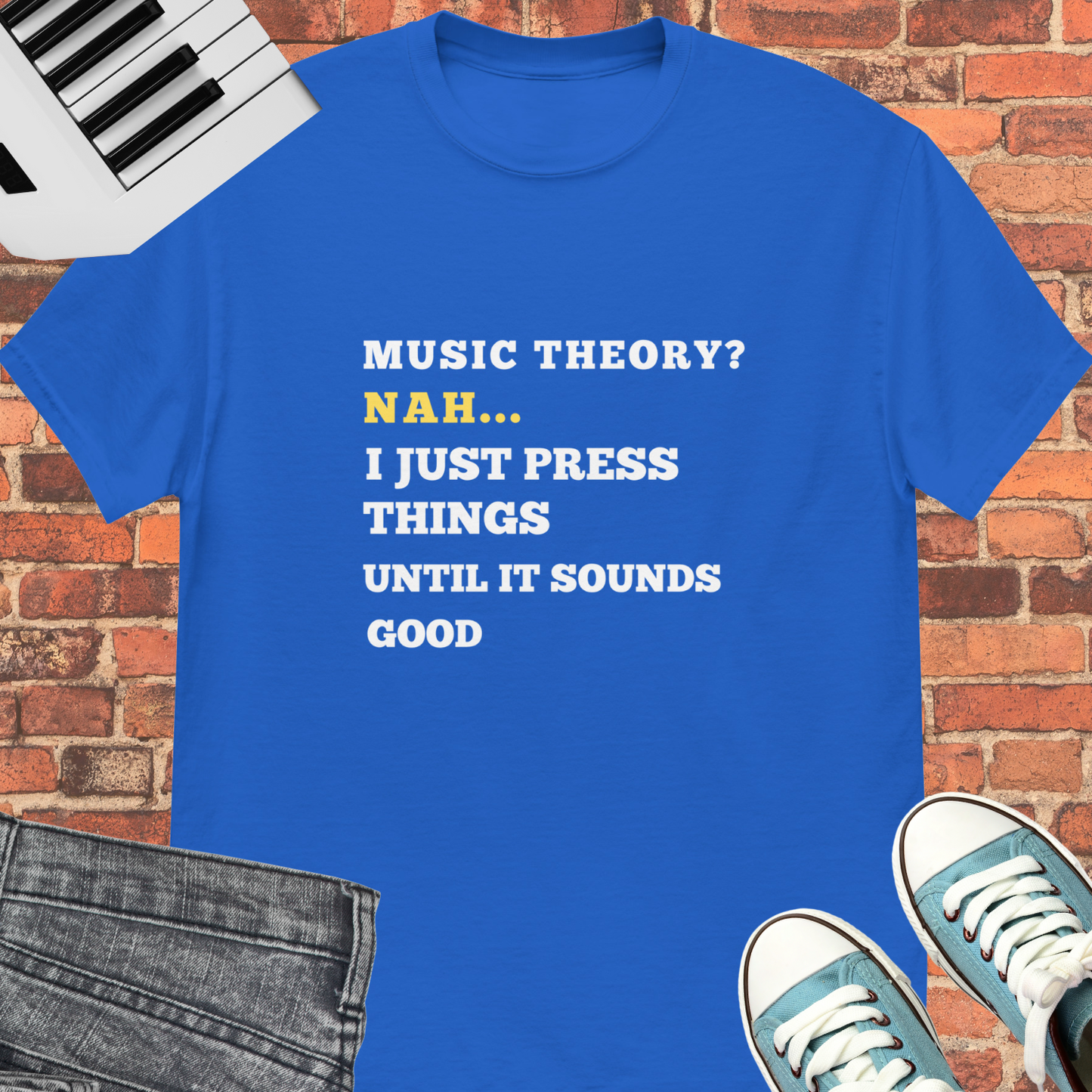 Music theory nah Unisex tee 2 || Happiness and Music Merch