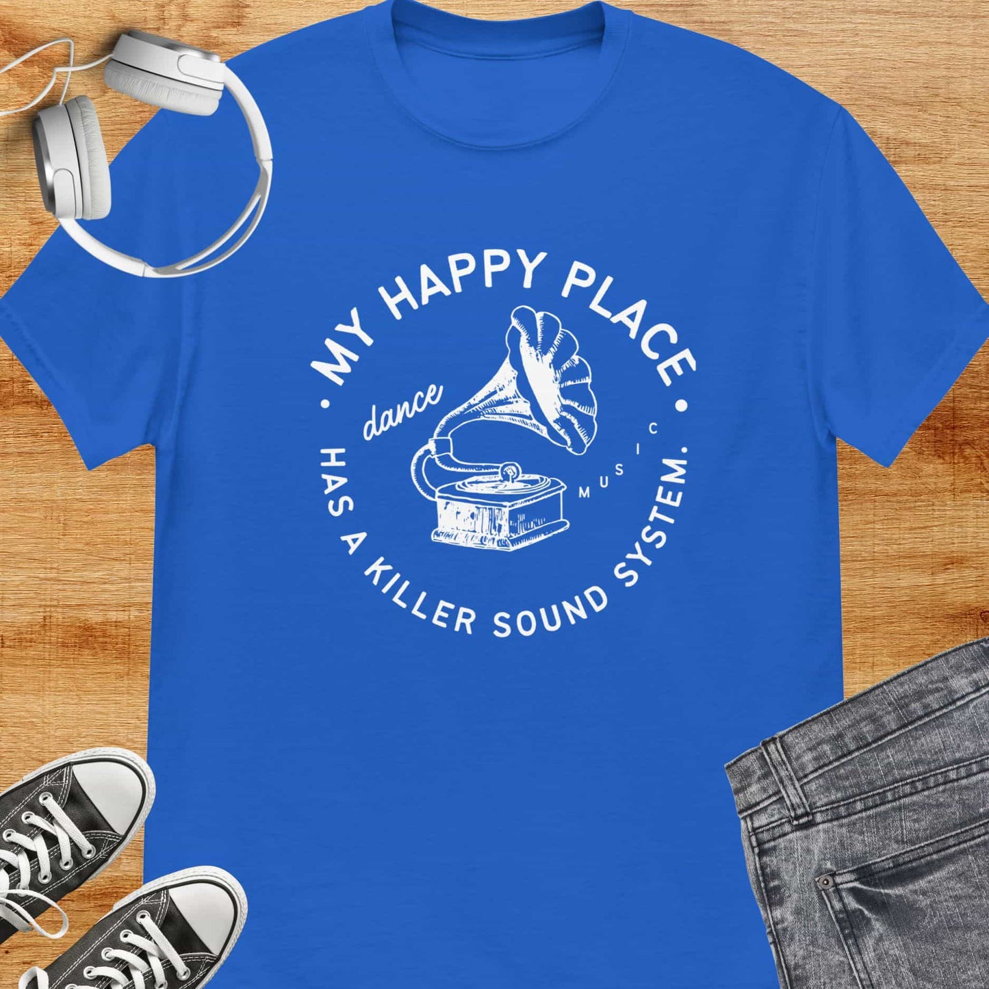 My Happy Place Unisex tee || Happiness and Music Merch
