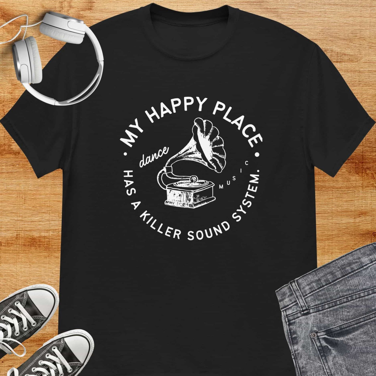 My Happy Place Unisex tee || Happiness and Music Merch