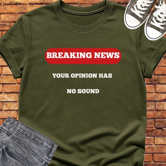 Breaking News opinion tee || Happiness and Music Merch