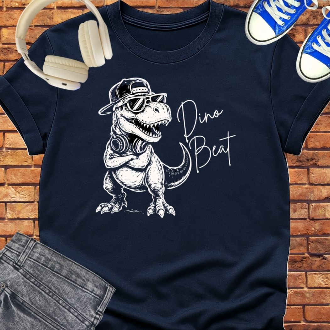 Dino Beat tee || Happiness and Music Merch