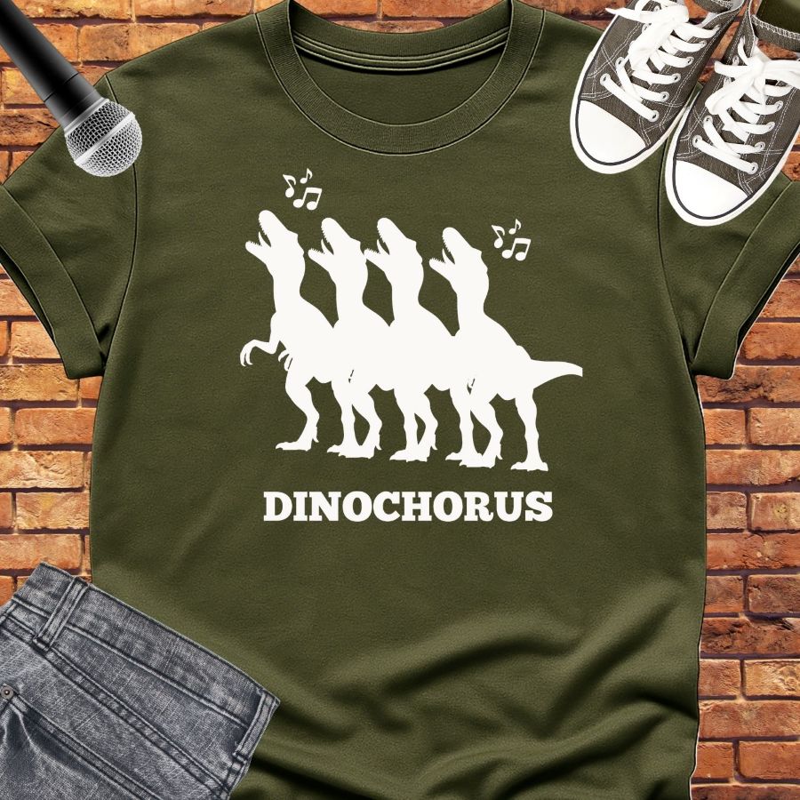 Dinochorus classic tee || Happiness and Music Merch