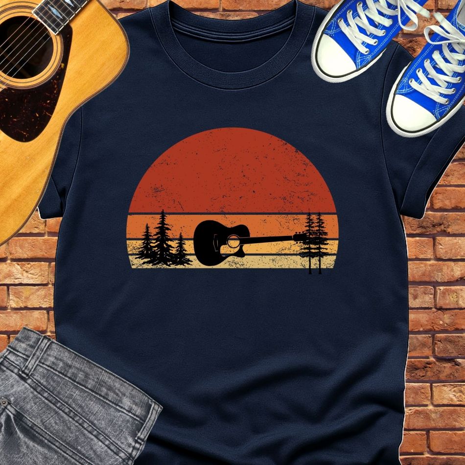 Guitar Sunset tee || Happiness and Music Merch
