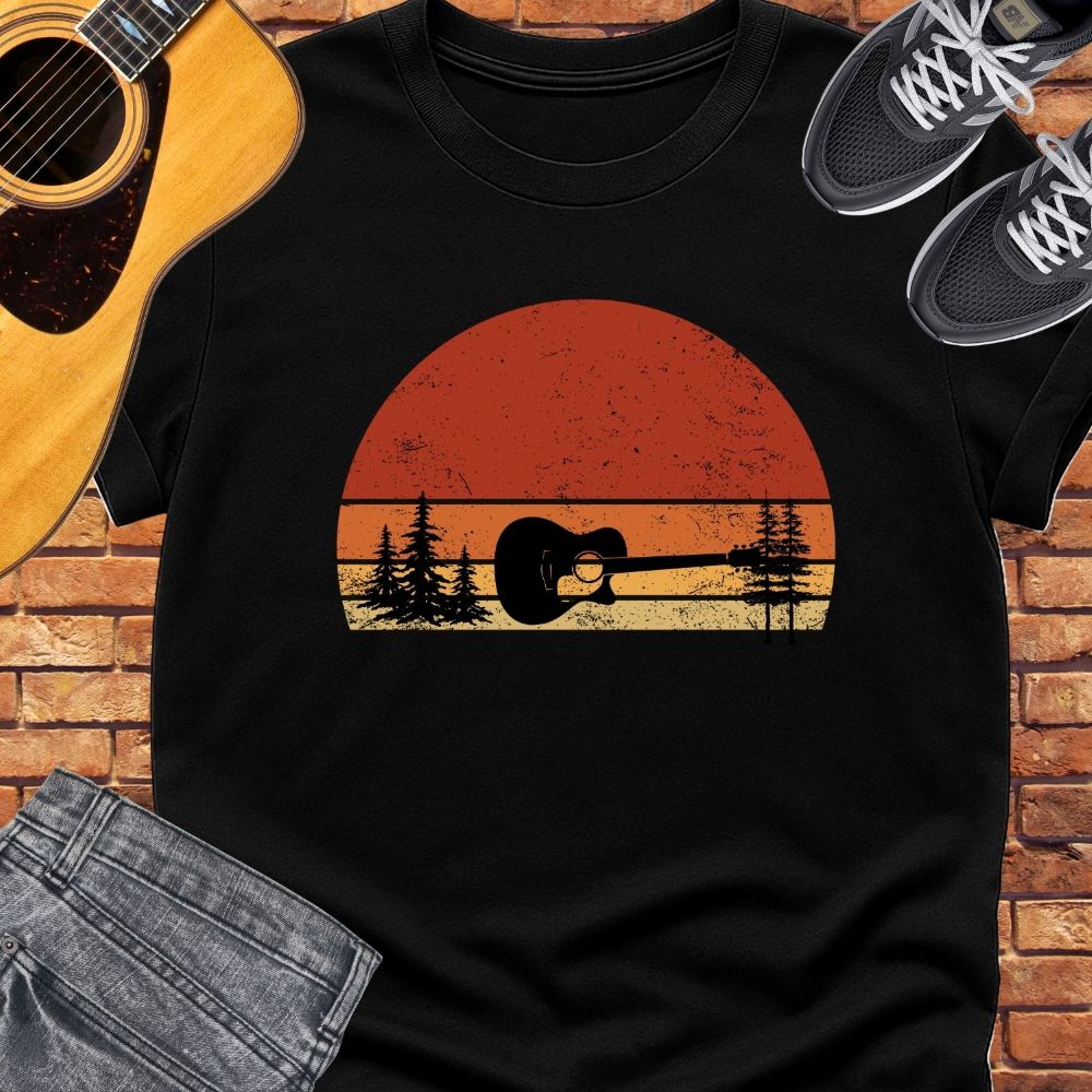 Guitar Sunset tee || Happiness and Music Merch