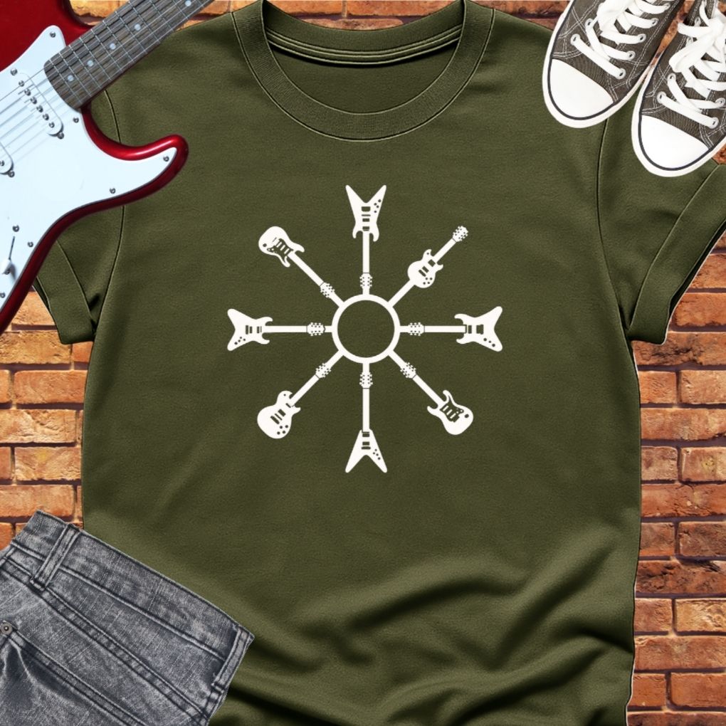 Guitar circle tee || Happiness and Music Merch