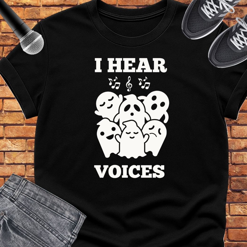 I Hear Voices tee || Happiness and Music Merch