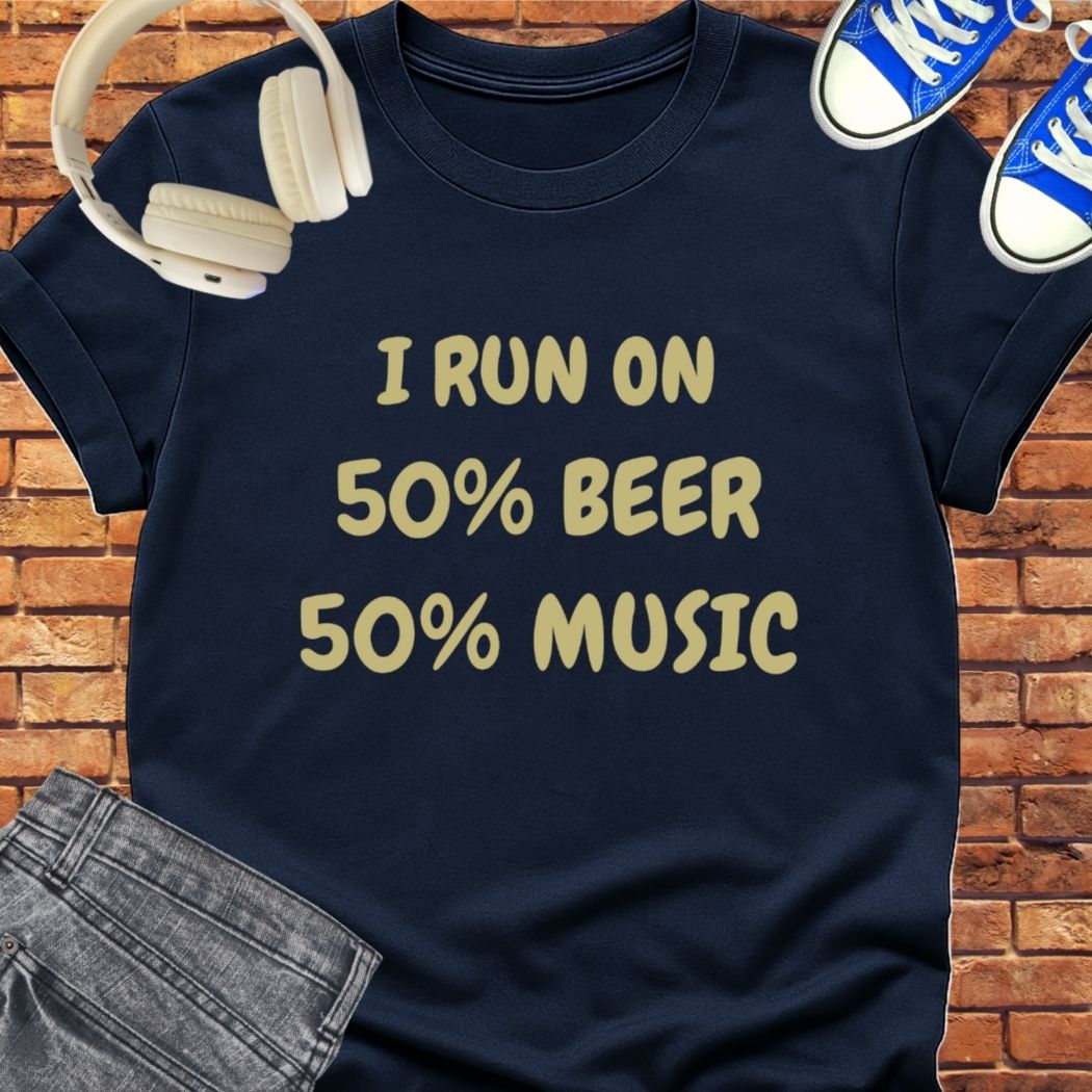 I Run On tee || Happiness and Music Merch