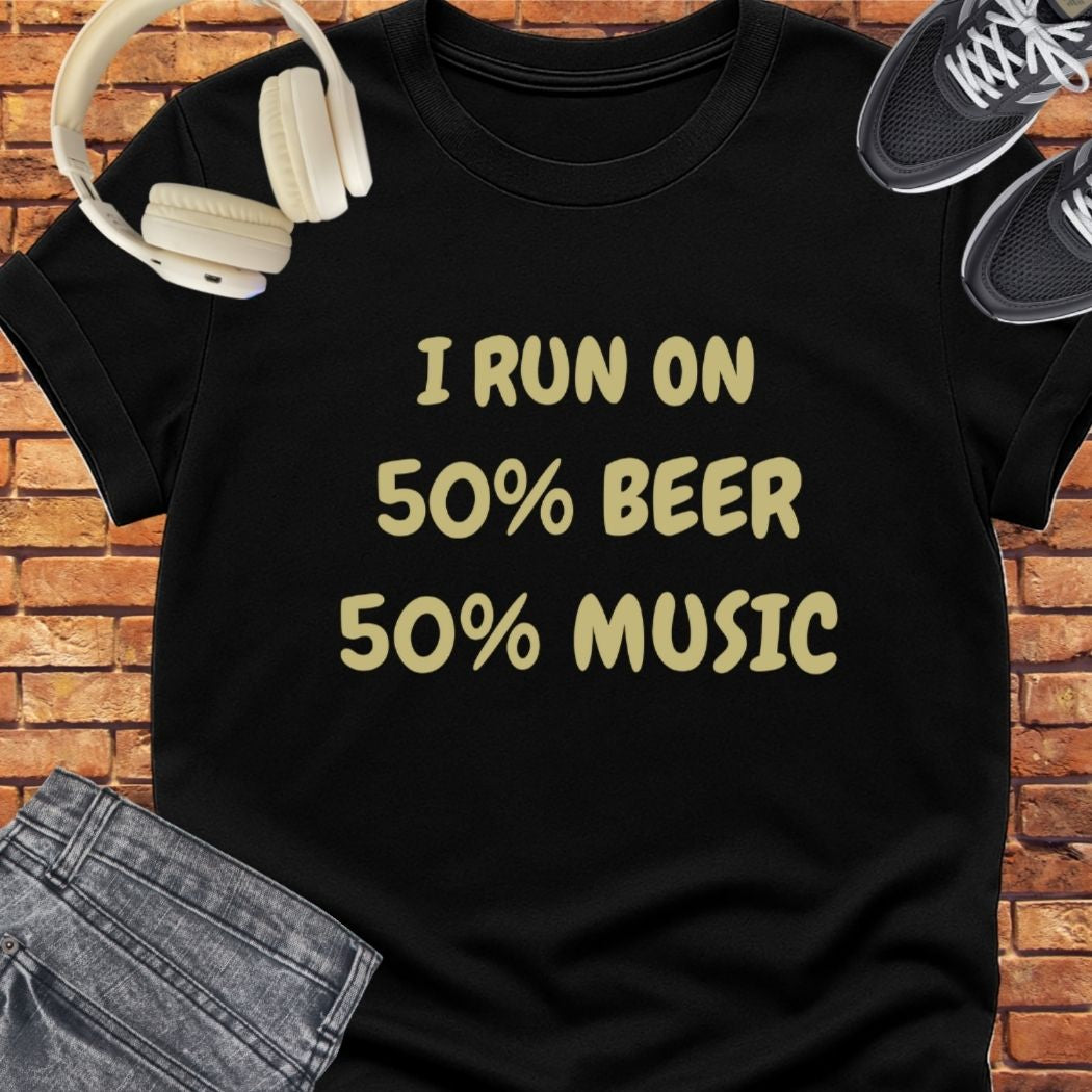 I Run On tee || Happiness and Music Merch