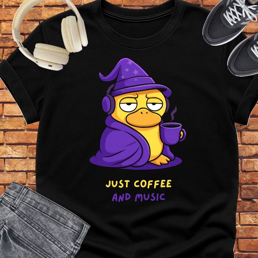 Just Like Coffee tee || Happiness and Music Merch
