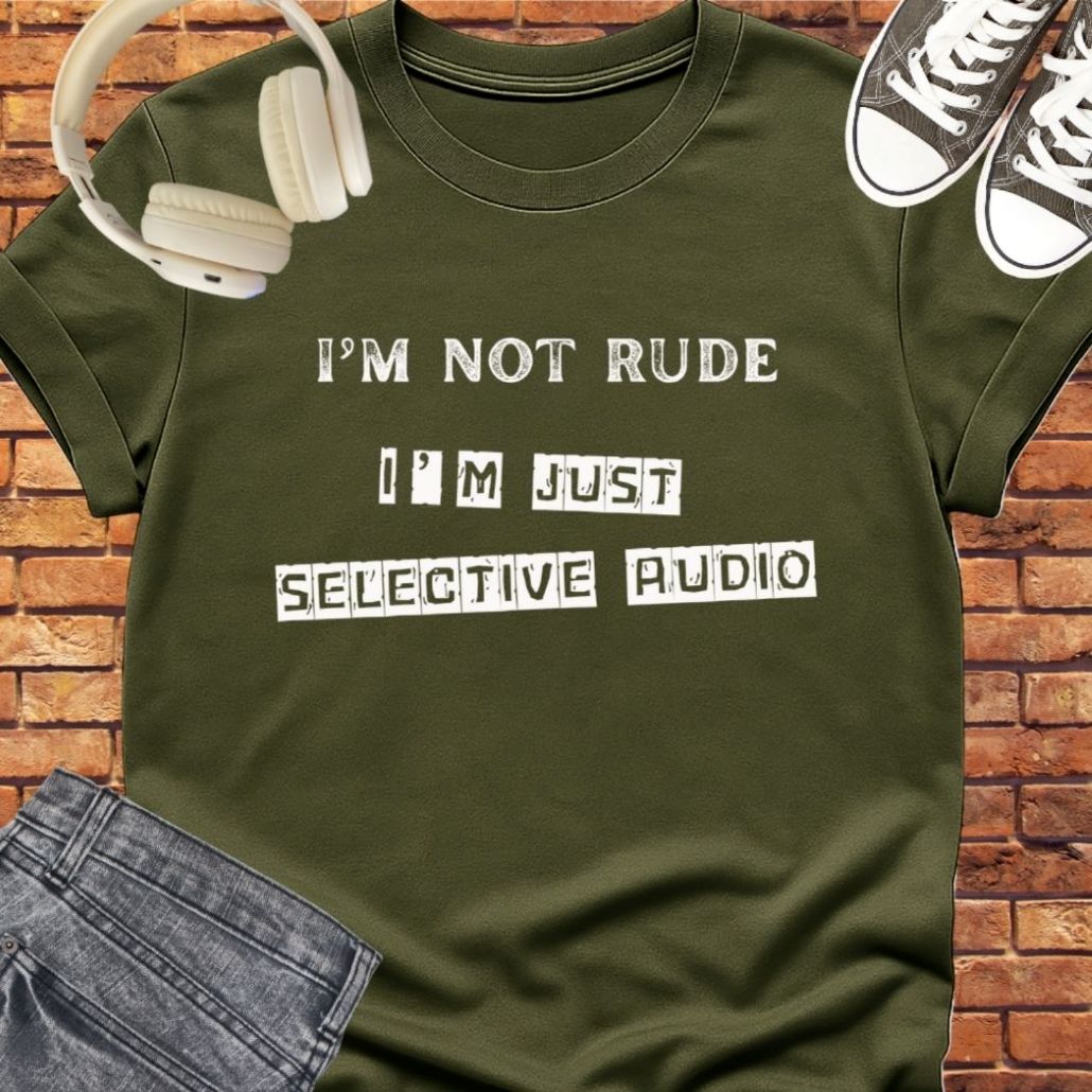 Selective Audio tee || Happiness and Music Merch
