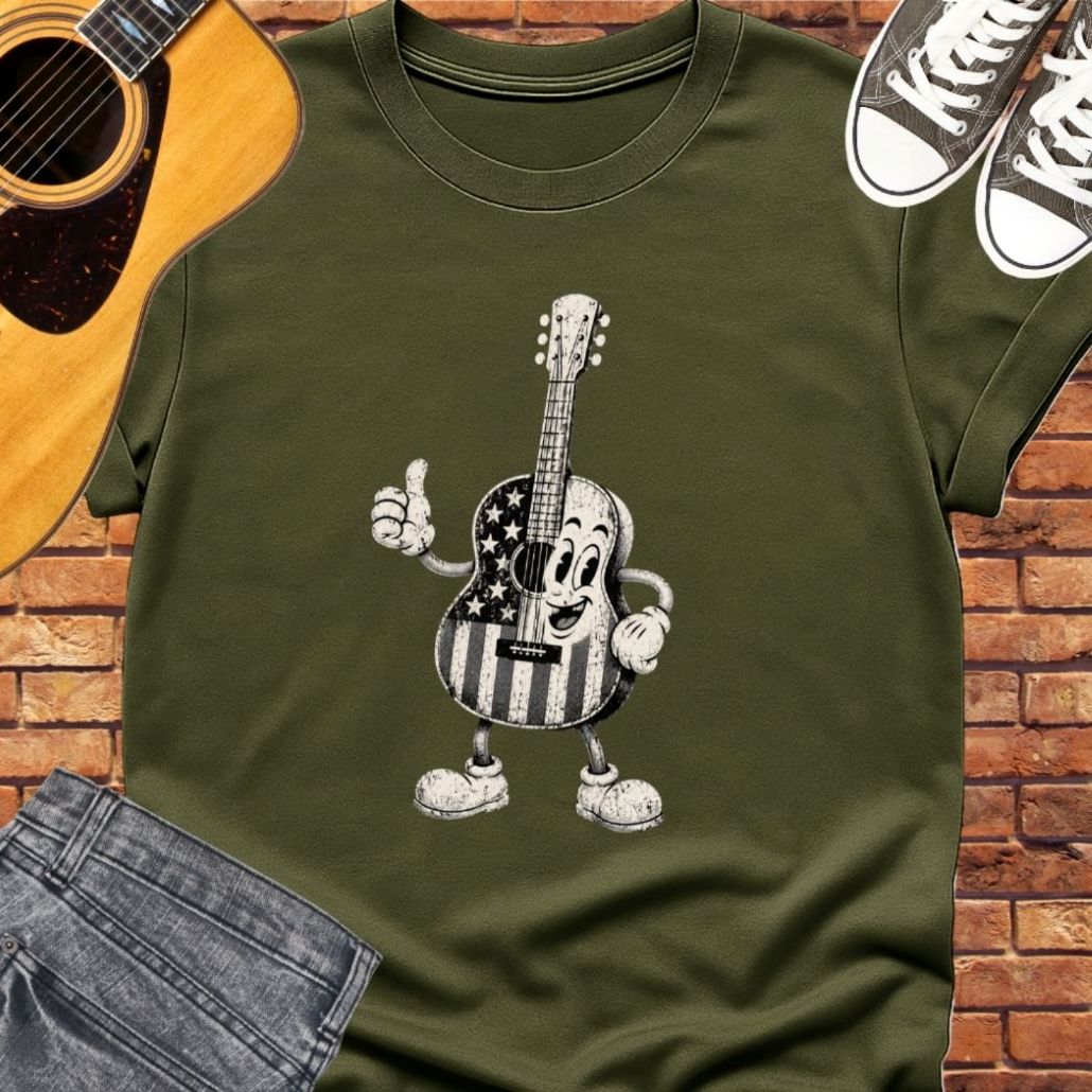 American Guitar Tee || Happiness and Music Merch