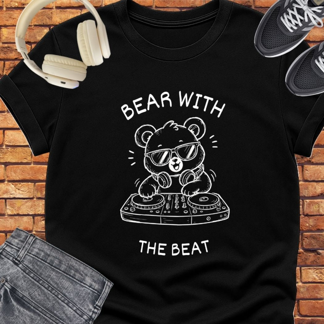 Bear With the Beat tee|| Happiness and Music Merch