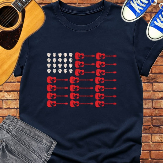 Guitar Flag tee || Happiness and Music Merch