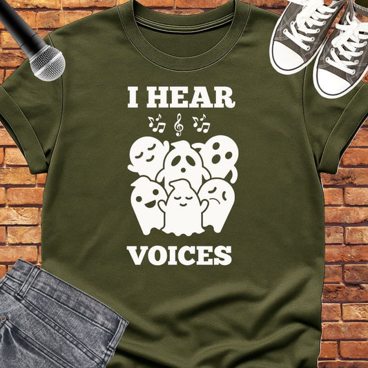 I Hear Voices tee || Happiness and Music Merch
