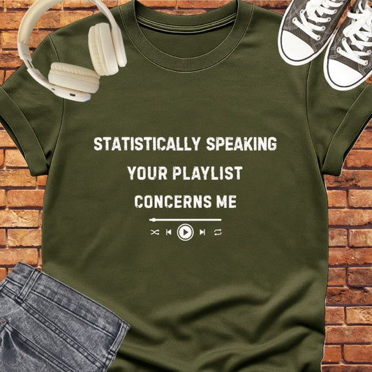 Statistically Speaking tee || Happiness and Music Merch