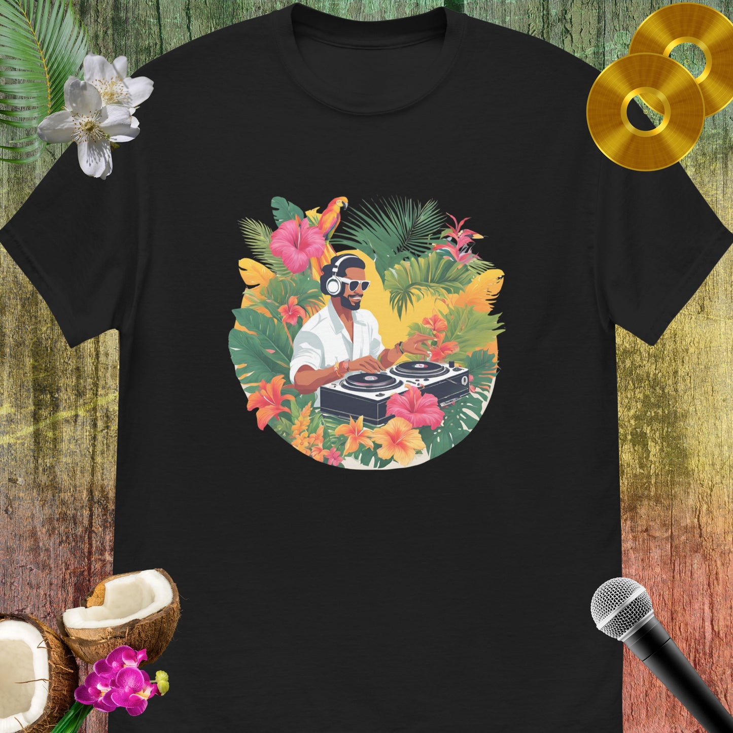 Tropical DJ Unisex tee || Happiness and Music Merch