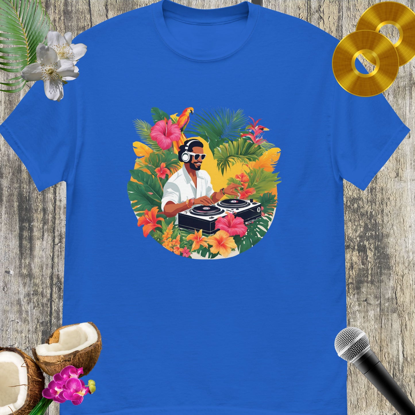 Tropical DJ Unisex tee || Happiness and Music Merch