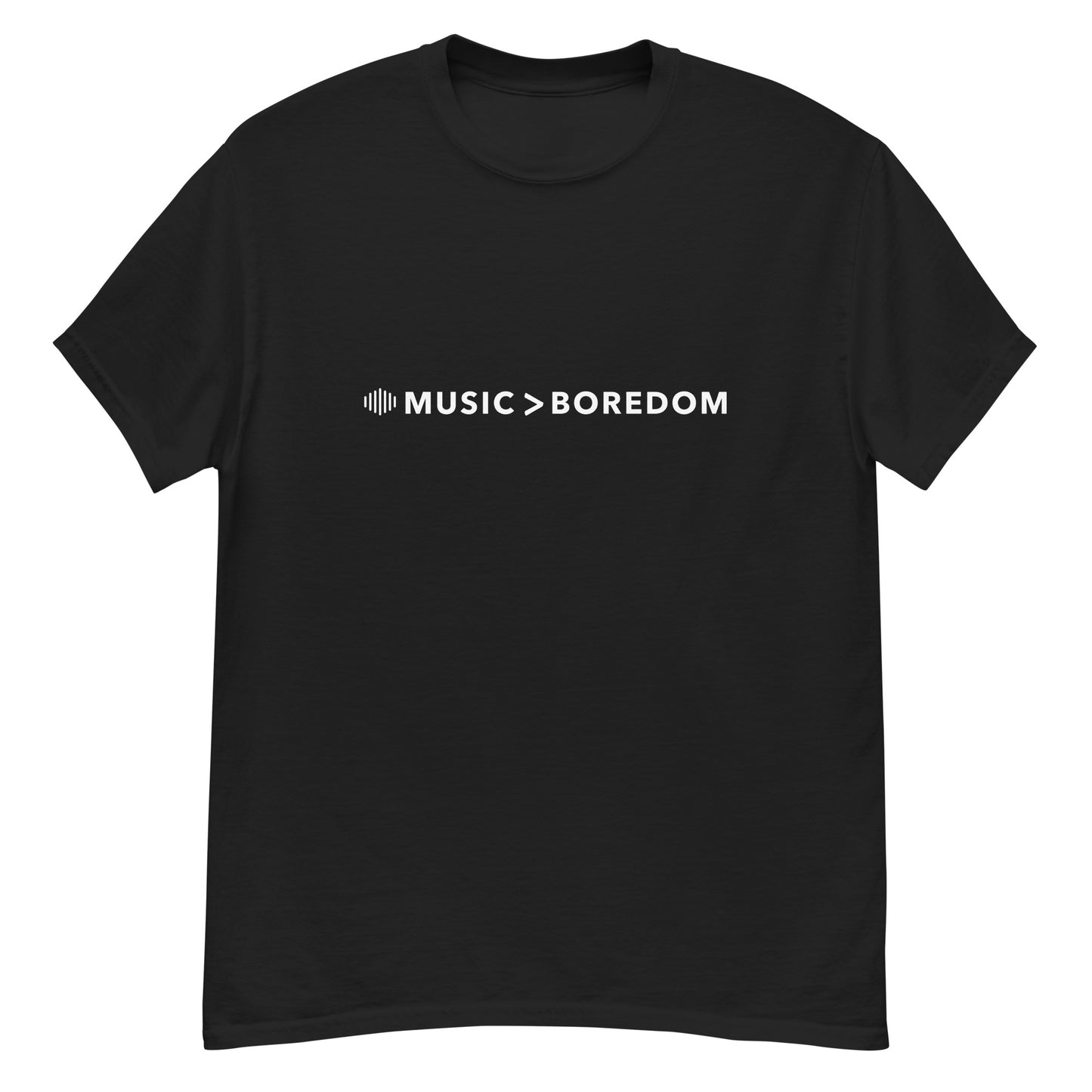 Music beats Boredom Unisex classic tee || Happiness and Music Merch