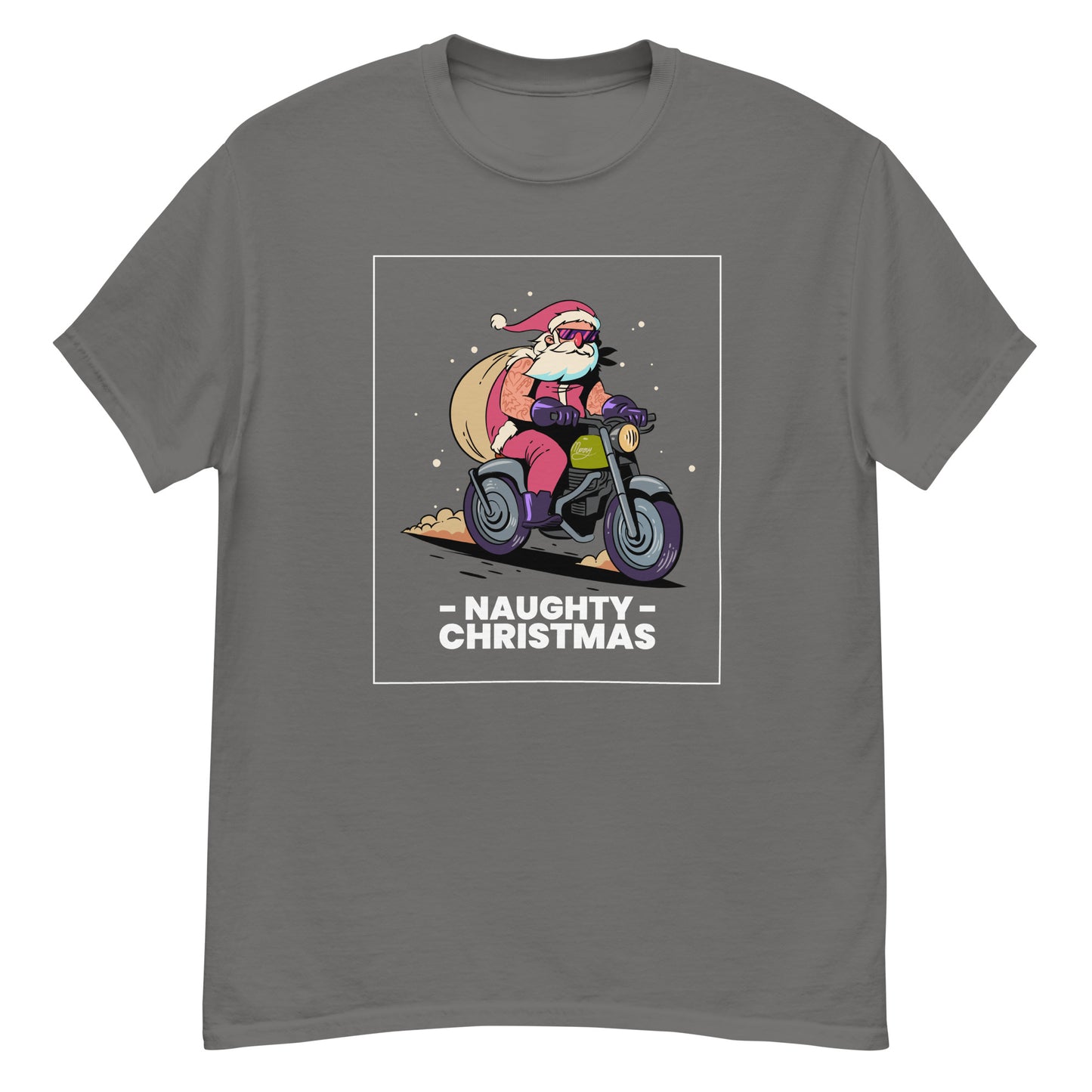 Naughty Christmas classic tee || Happiness and Music Merch