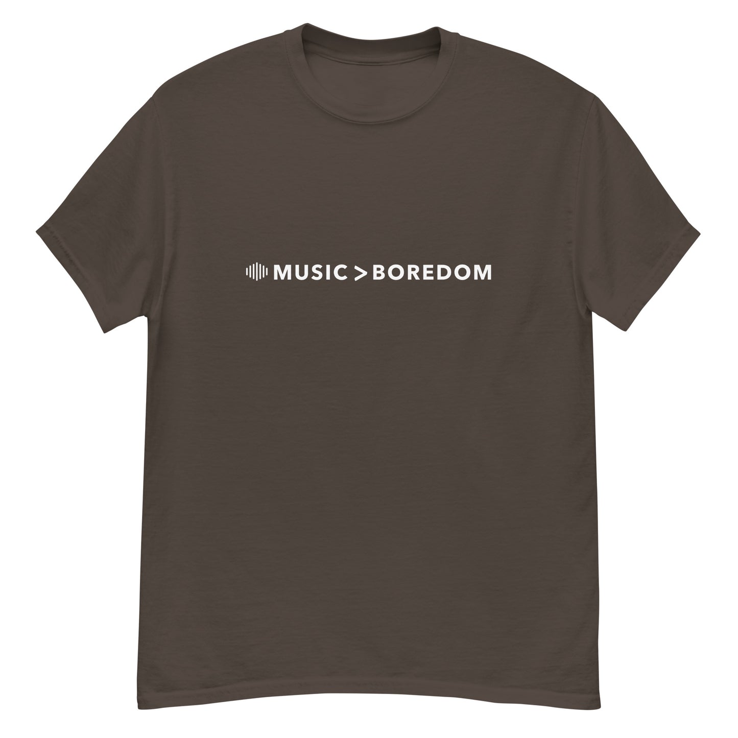 Music beats Boredom Unisex classic tee || Happiness and Music Merch