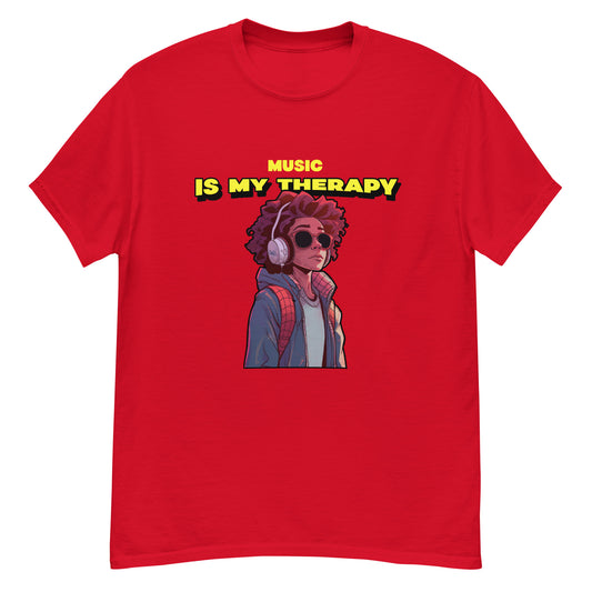 Music is my therapy Unisex tee || Happiness and Music Store