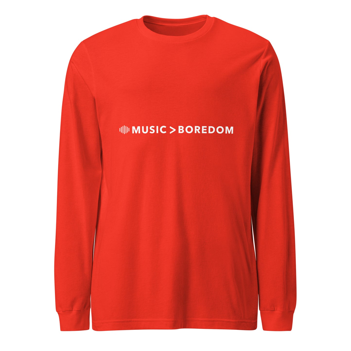 Music > Boredom Long Sleeve Tee || Happiness and music Merch