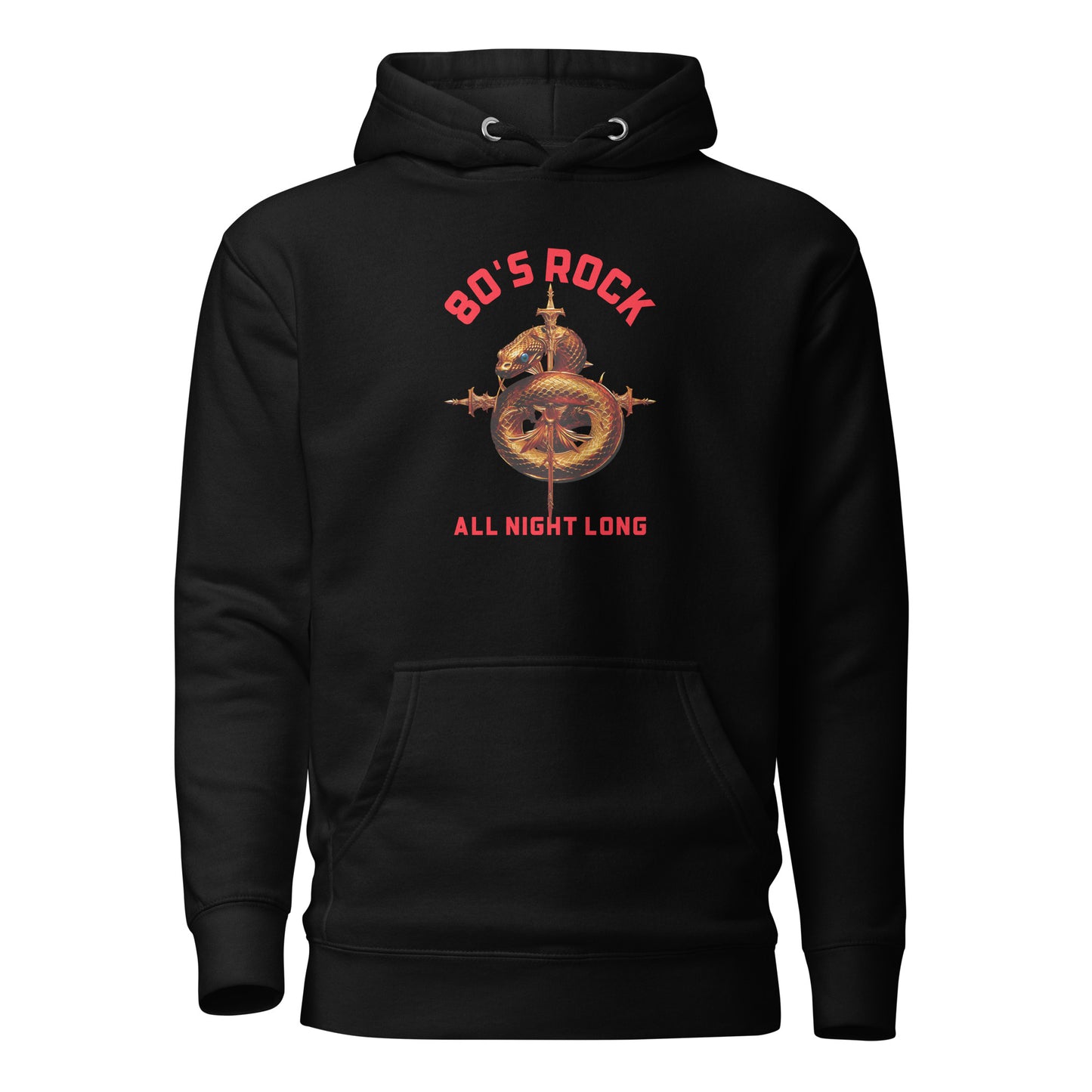 80s Rock All Night Long Unisex Hoodie || Happiness and Music Merch