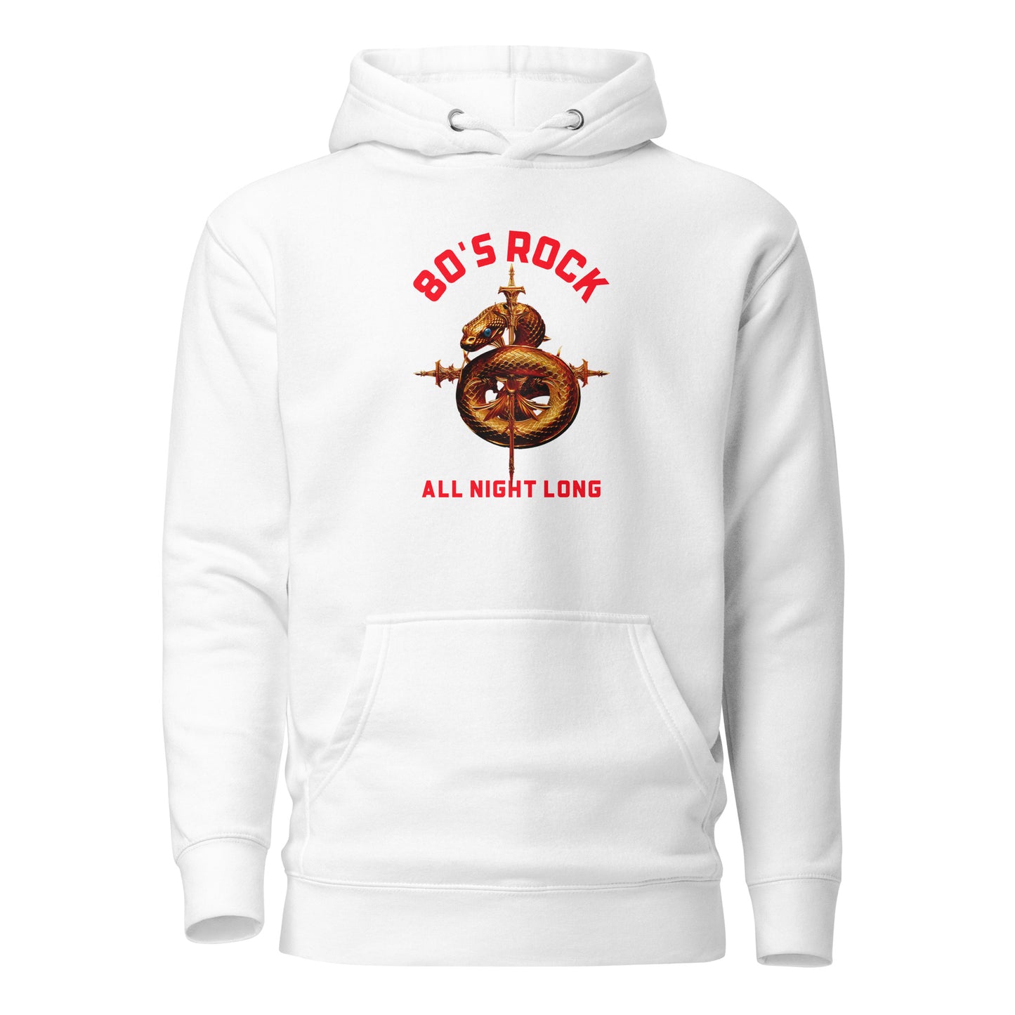 80s Rock All Night Long Unisex Hoodie || Happiness and Music Merch