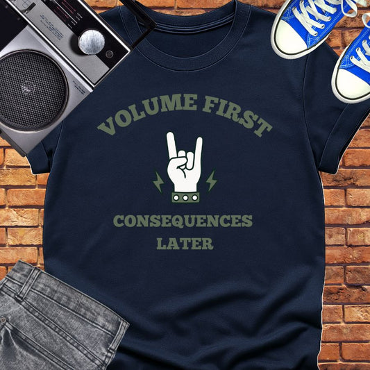 Volume First tee | Happiness and Music Merch