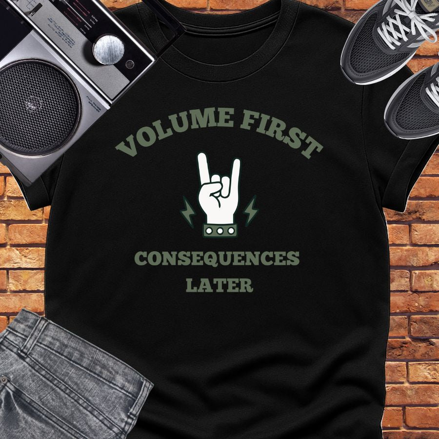 Volume First tee | Happiness and Music Merch