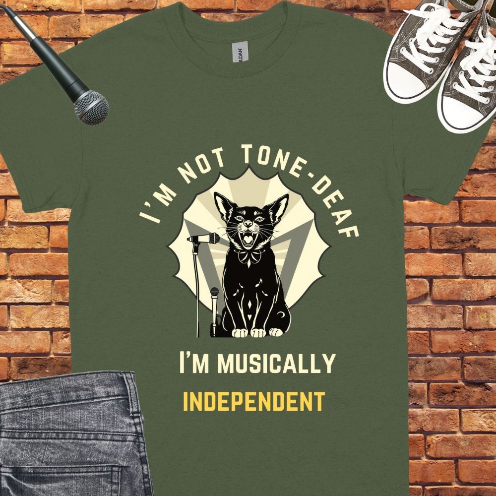 I’m not tone-deaf Unisex tee || Happiness and Music Merch