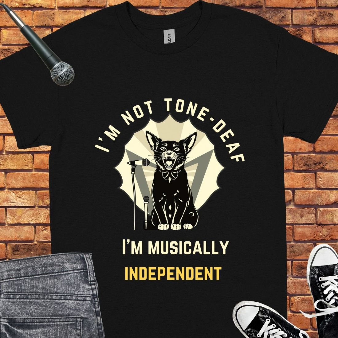 I’m not tone-deaf Unisex tee || Happiness and Music Merch