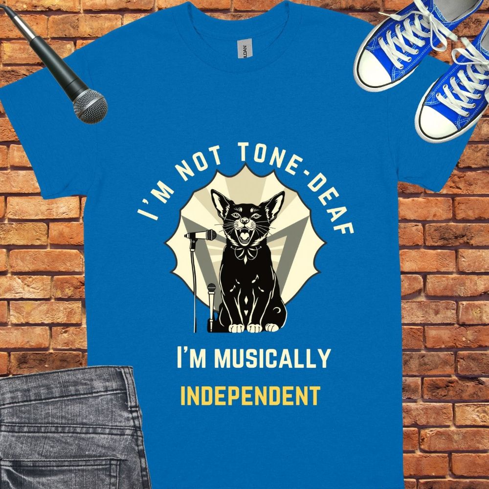 I’m not tone-deaf Unisex tee || Happiness and Music Merch