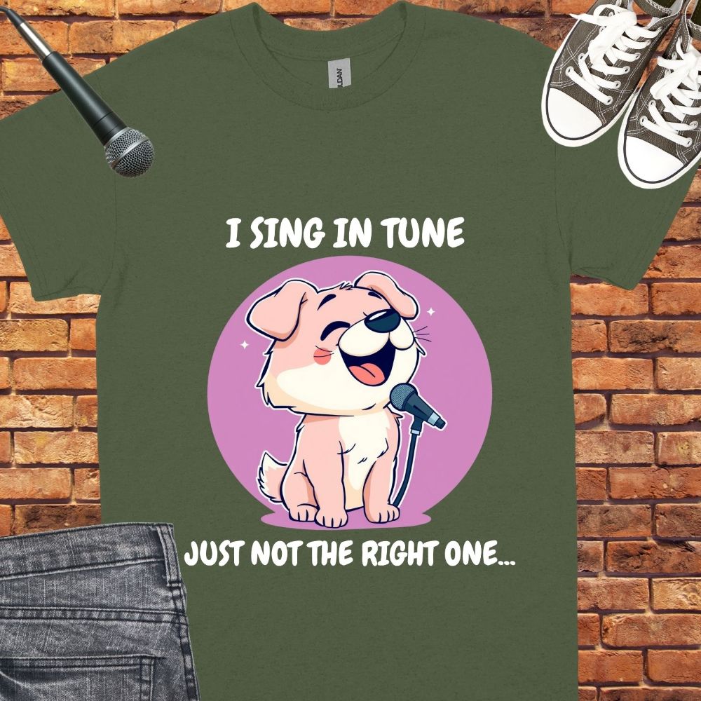 I Sing in Tune Unisex tee || Happiness and Music Merch