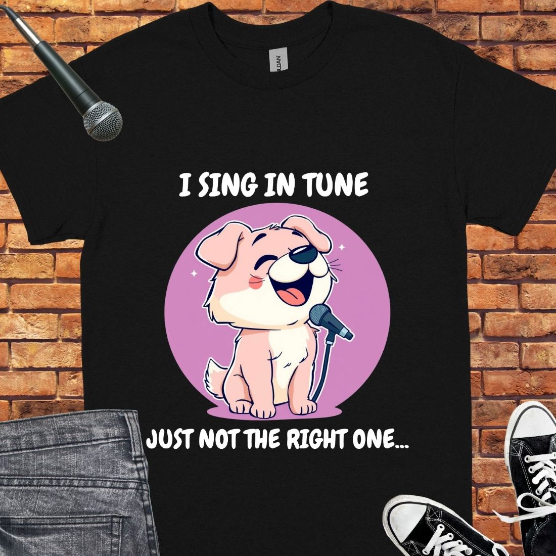 I Sing in Tune Unisex tee || Happiness and Music Merch