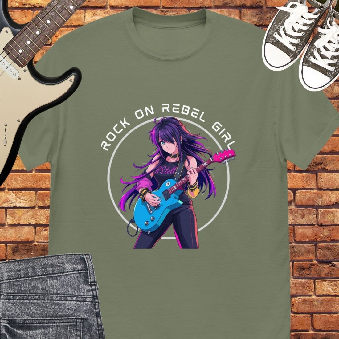 Rock on Rebel Girl Classic Tee || Happiness and Music Merch