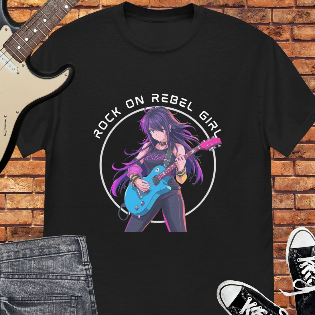 Rock on Rebel Girl Classic Tee || Happiness and Music Merch