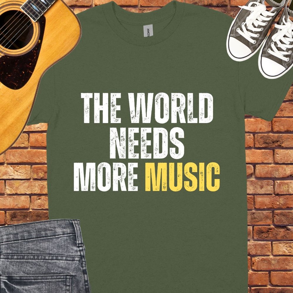 The World Needs More Music Unisex tee || Happiness and Music